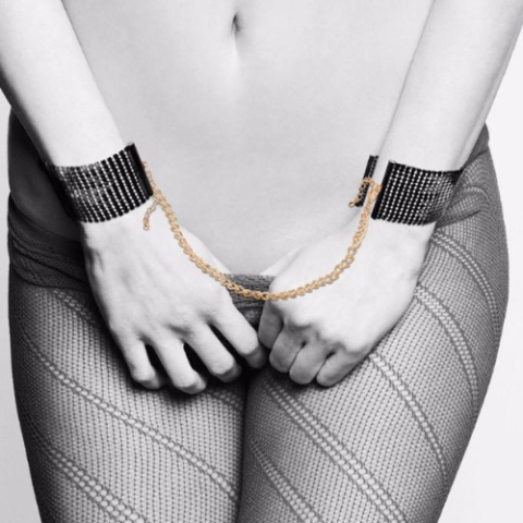 Bijoux Desir Handcuffs (Black and Gold)