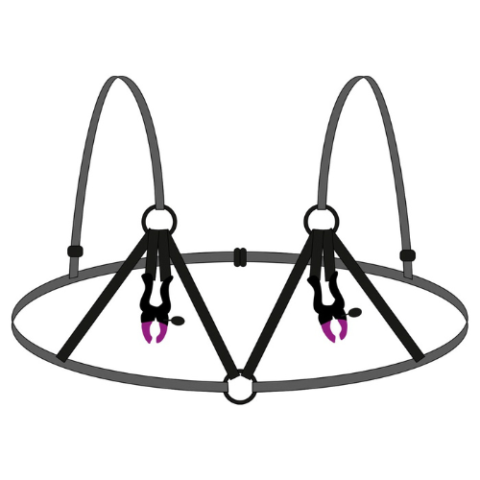 Bra with Silicone Nipple Clamps - No Model