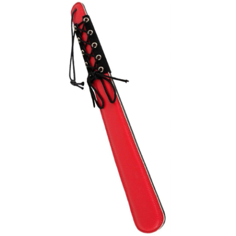 Padded Paddle Leather Look Red 24 cm Side