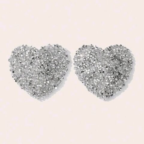 Heart Shaped Rhinestone Nipple Pasties