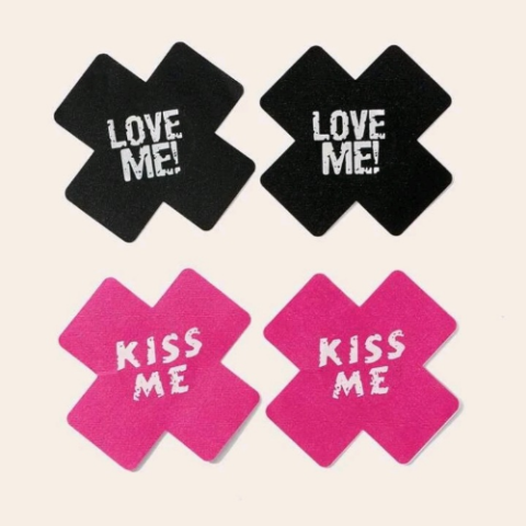 Kiss Me OR Love Me Nipple Pasties