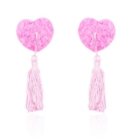 Rose Detailed Tassel Pasties (Pink)