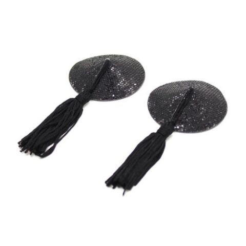 Round Tassel Nipple Pasties (Black)