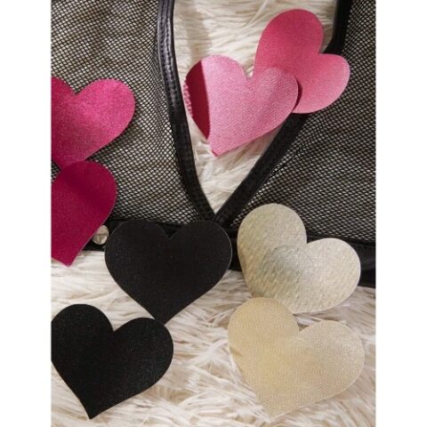 Shiny Heart Shaped Nipple Pasties (Multi Color)